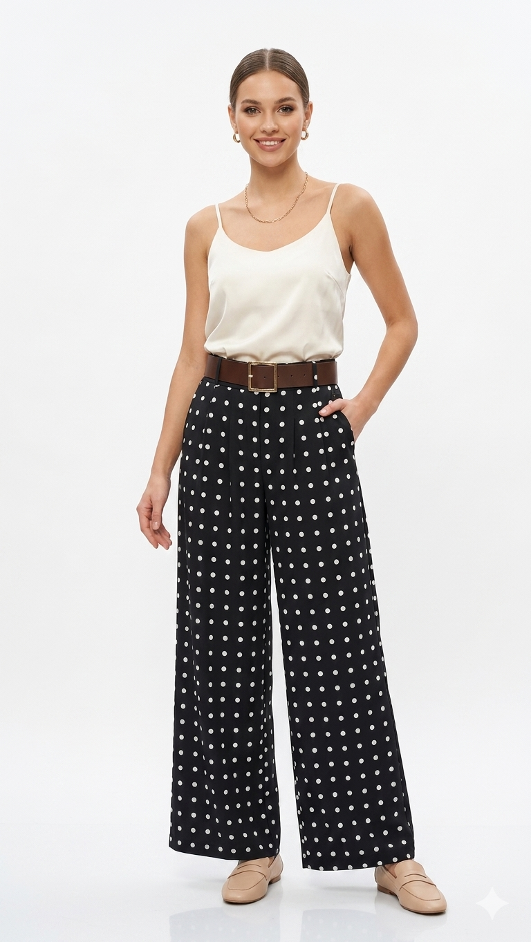 Polka Dot Palazzo Trousers